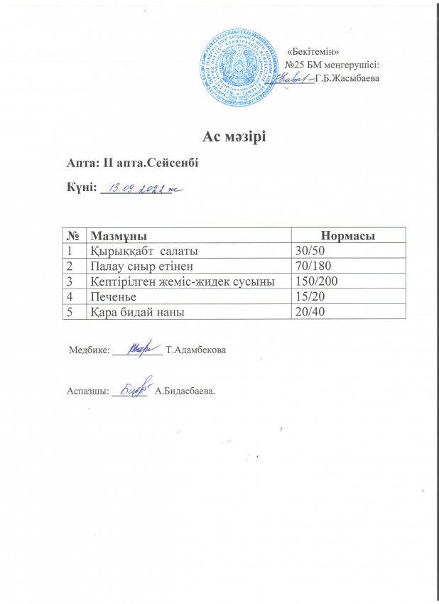 Ас мәзірі