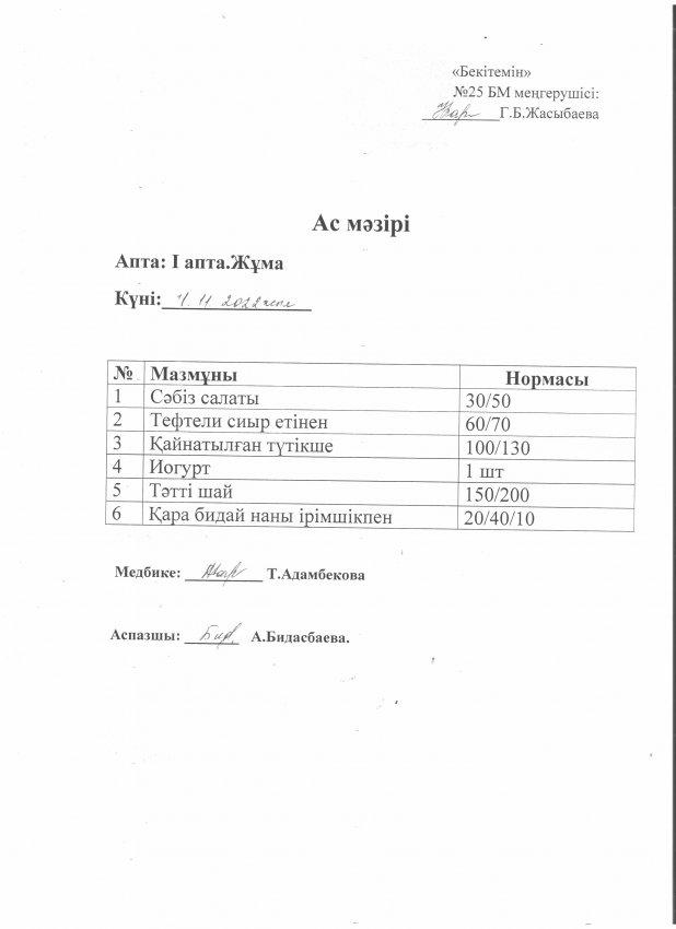 Ас мәзірі