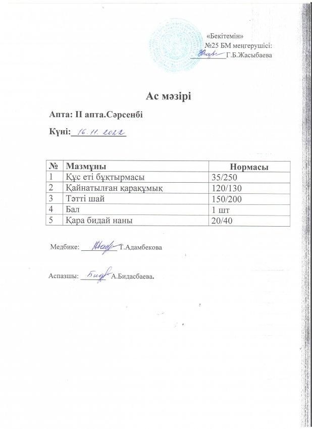 Ас мәзірі
