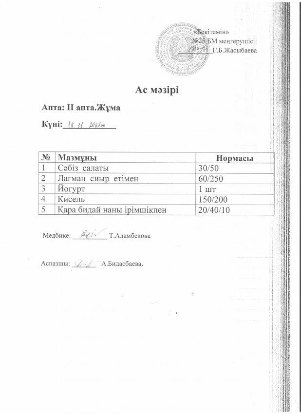 Ас мәзірі
