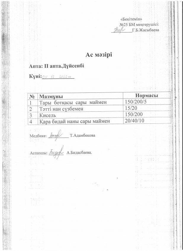 Ас мәзірі