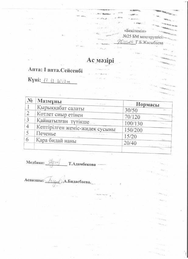 Ас мәзірі