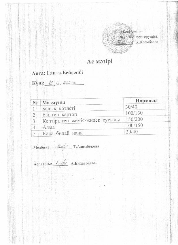 Ас мәзірі
