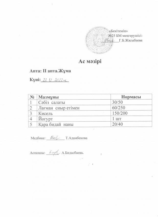 Ас мәзірі