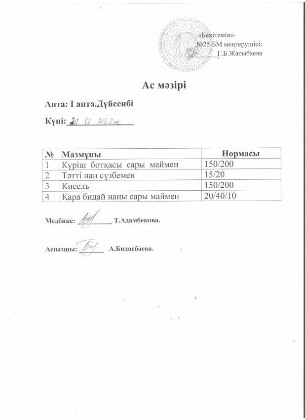 Ас мәзірі