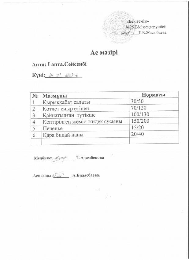 Ас мәзірі