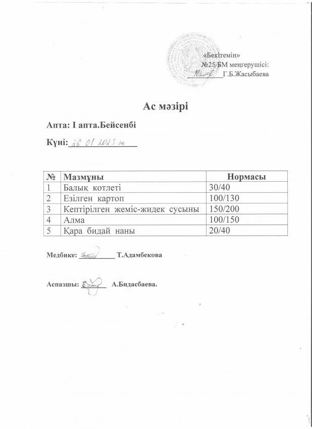 Ас мәзірі