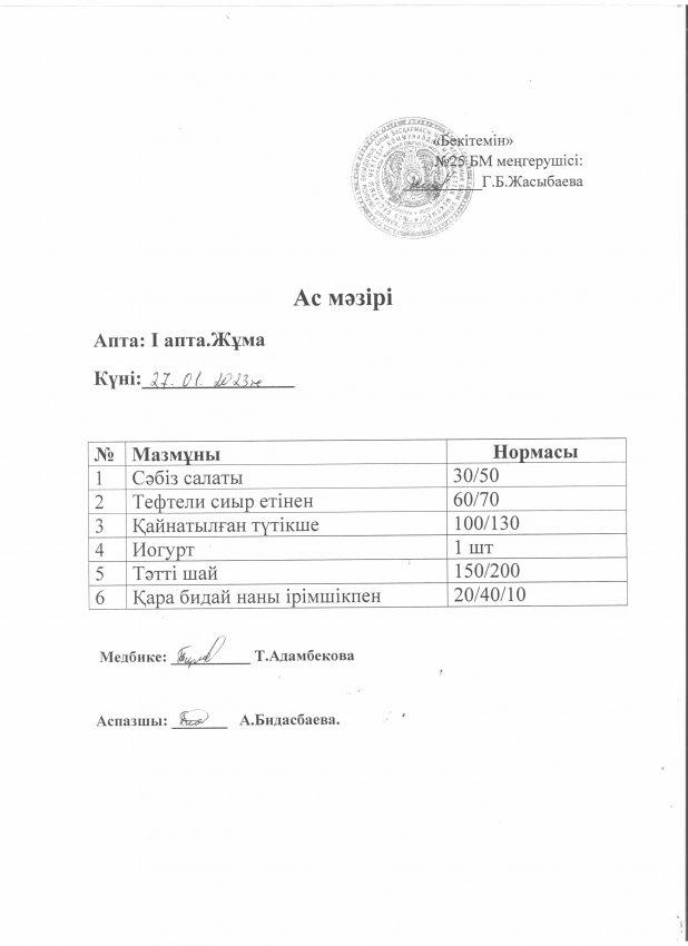 Ас мәзірі