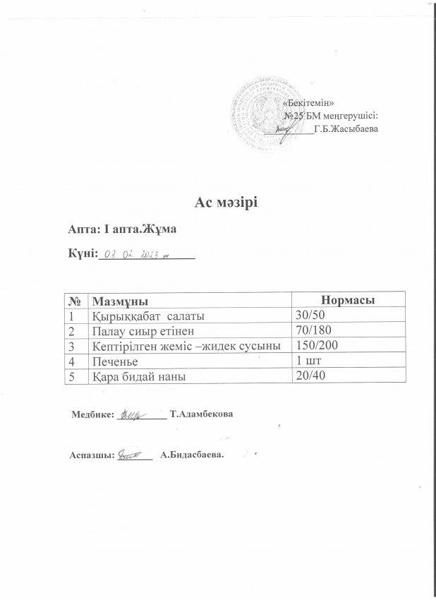 Ас  мәзірі