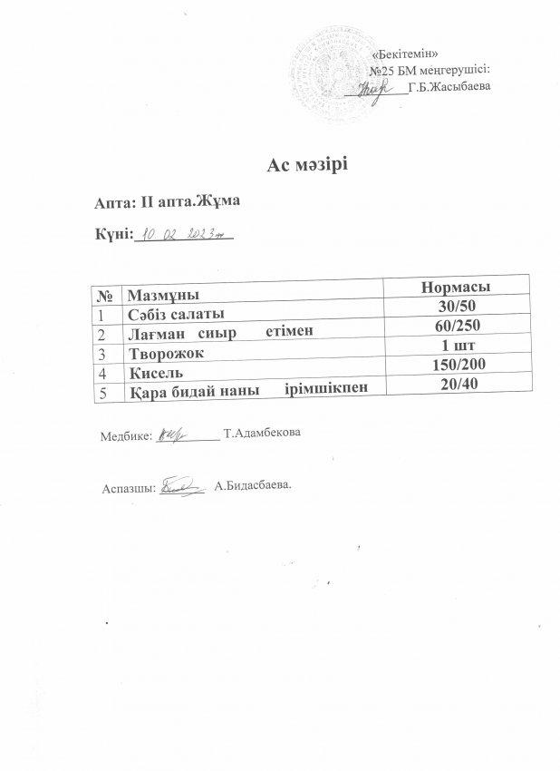 Ас мәзірі