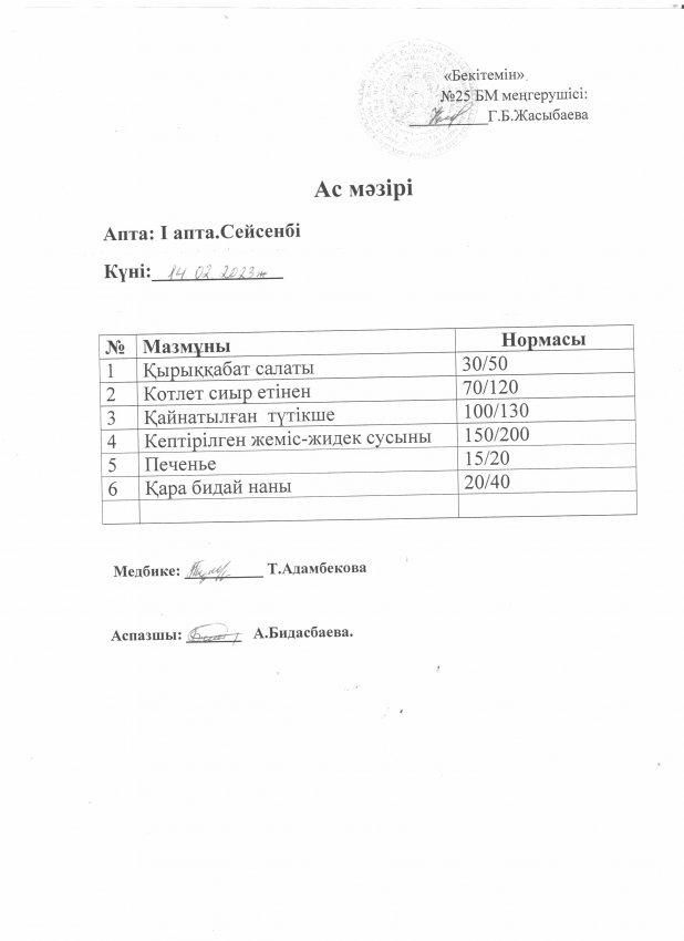 Ас мәзірі