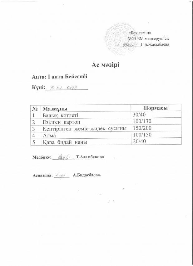 Ас мәзірі