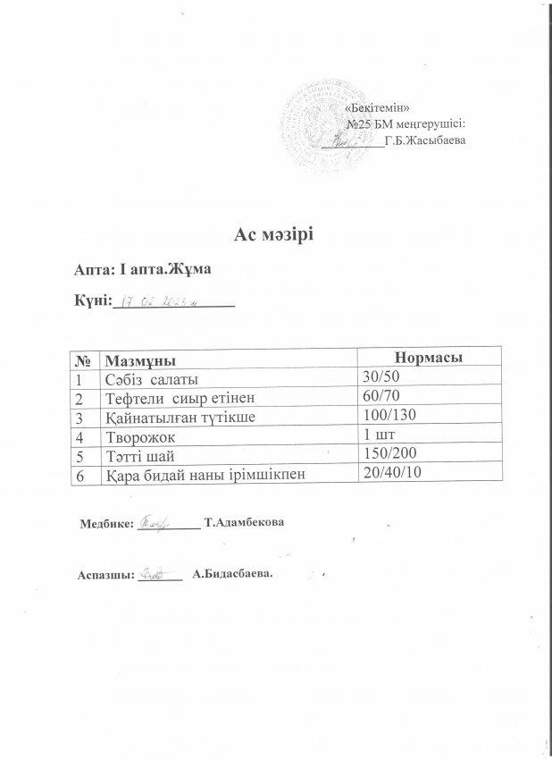 Ас мәзірі