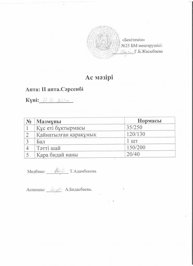 Ас мәзірі