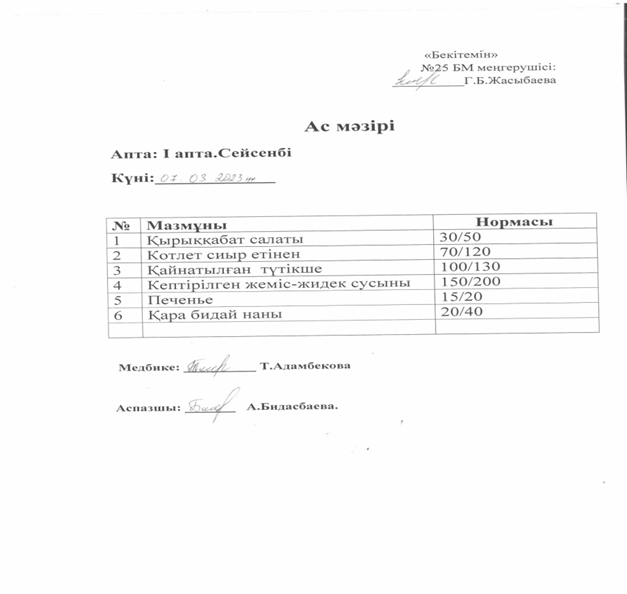Ас мәзірі