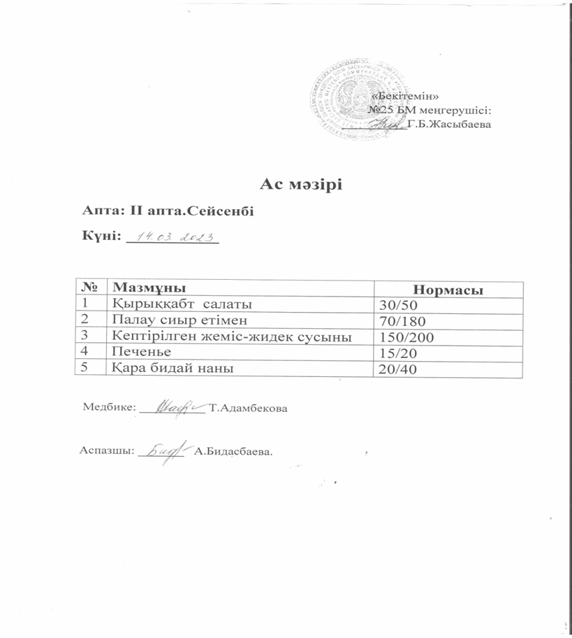Ас мәзірі