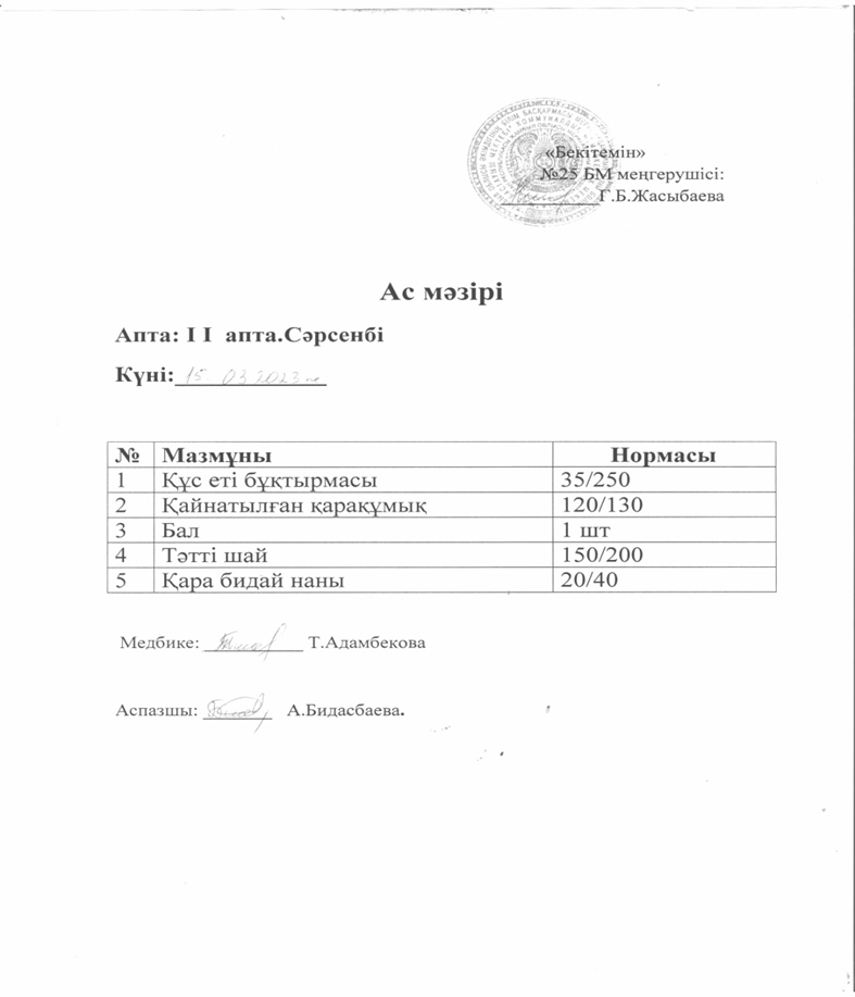 Ас мәзірі