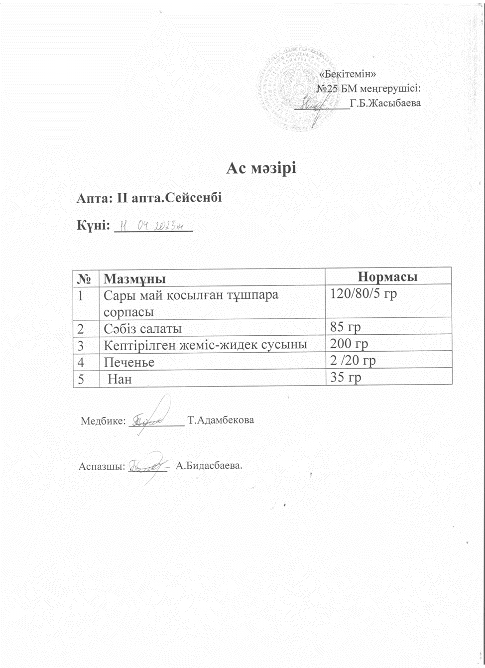Ас мәзірі