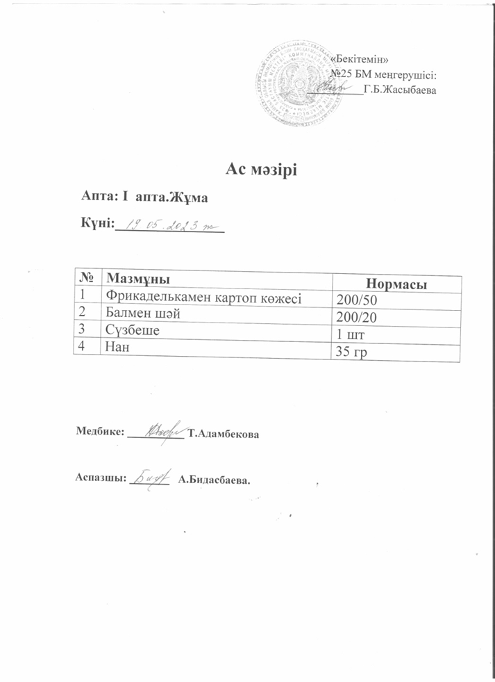 Ас мәзірі