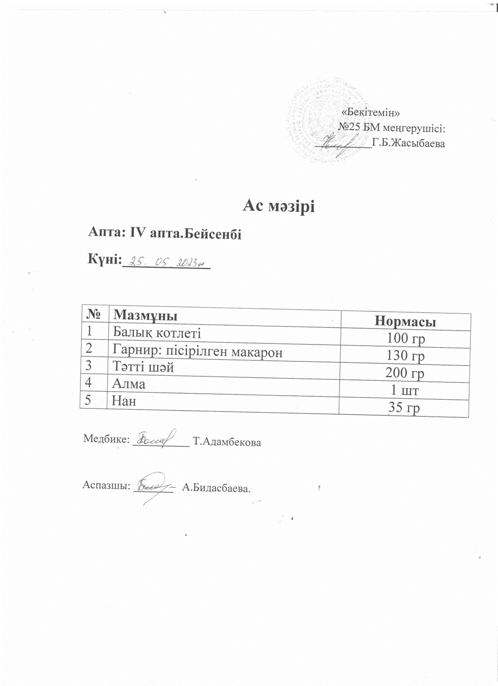 Ас мәзірі