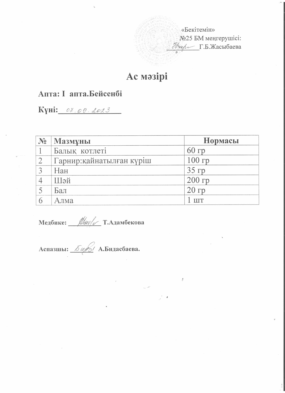 Ас мәзірі