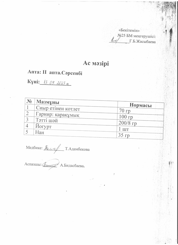 Ас мәзірі