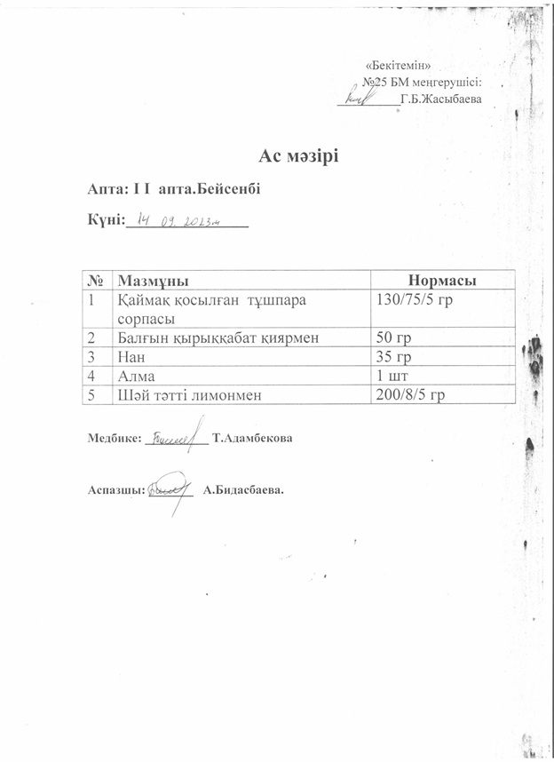 Ас мәзірі
