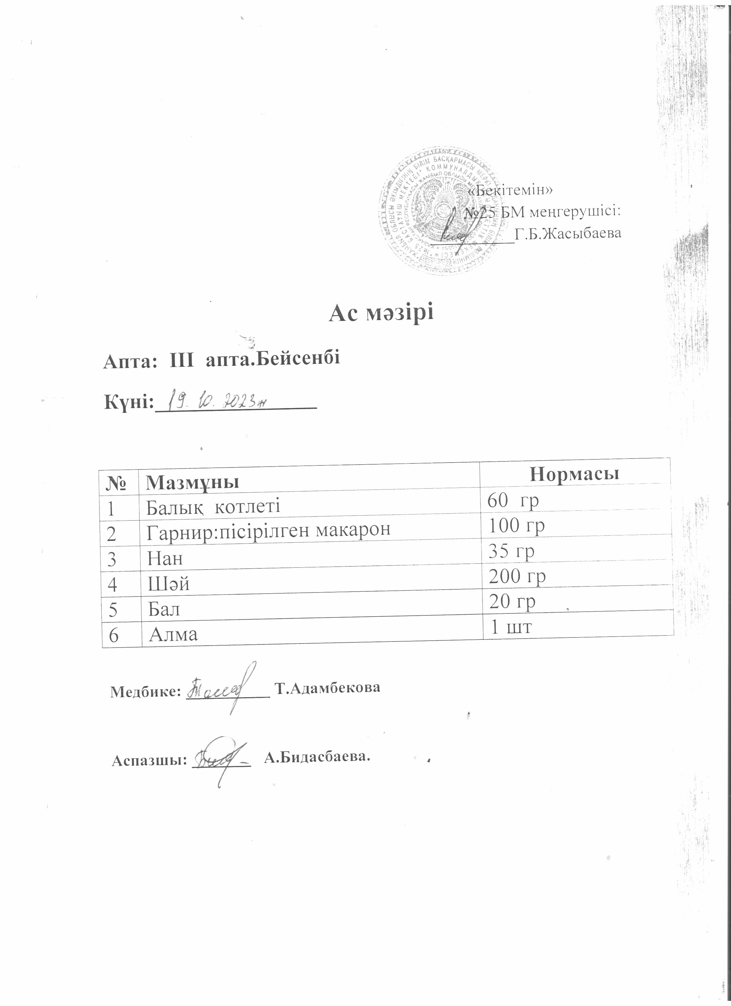Ас  мәзірі