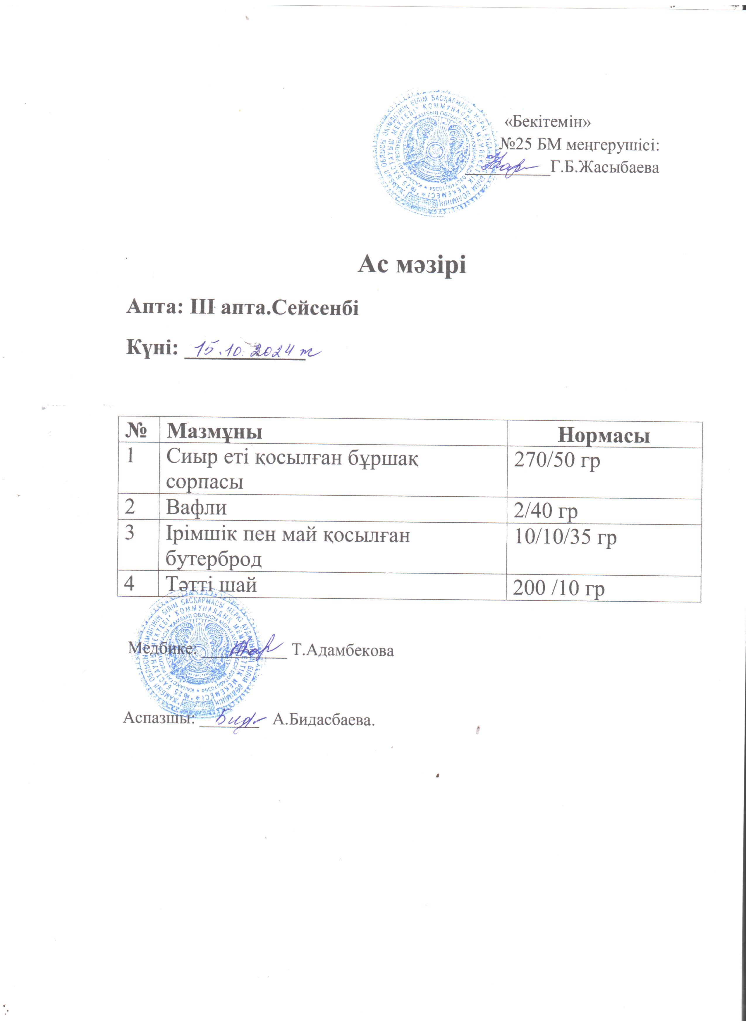 Ас мәзірі